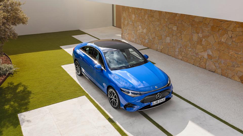 The 2026 Mercedes-Benz CLA EV from above