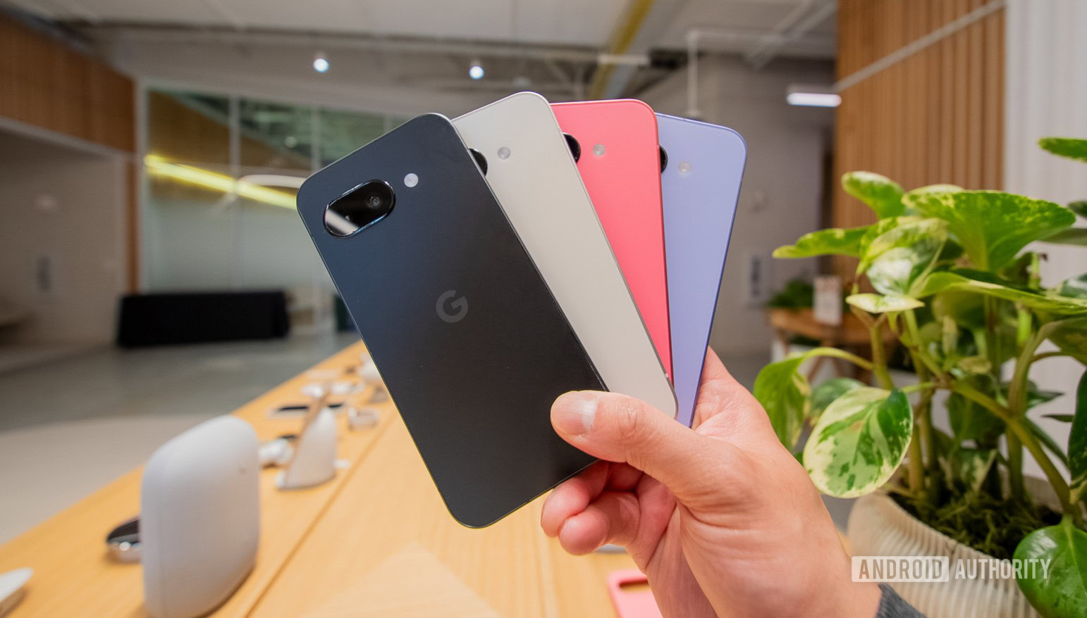 Google Pixel 9a all colors in hand