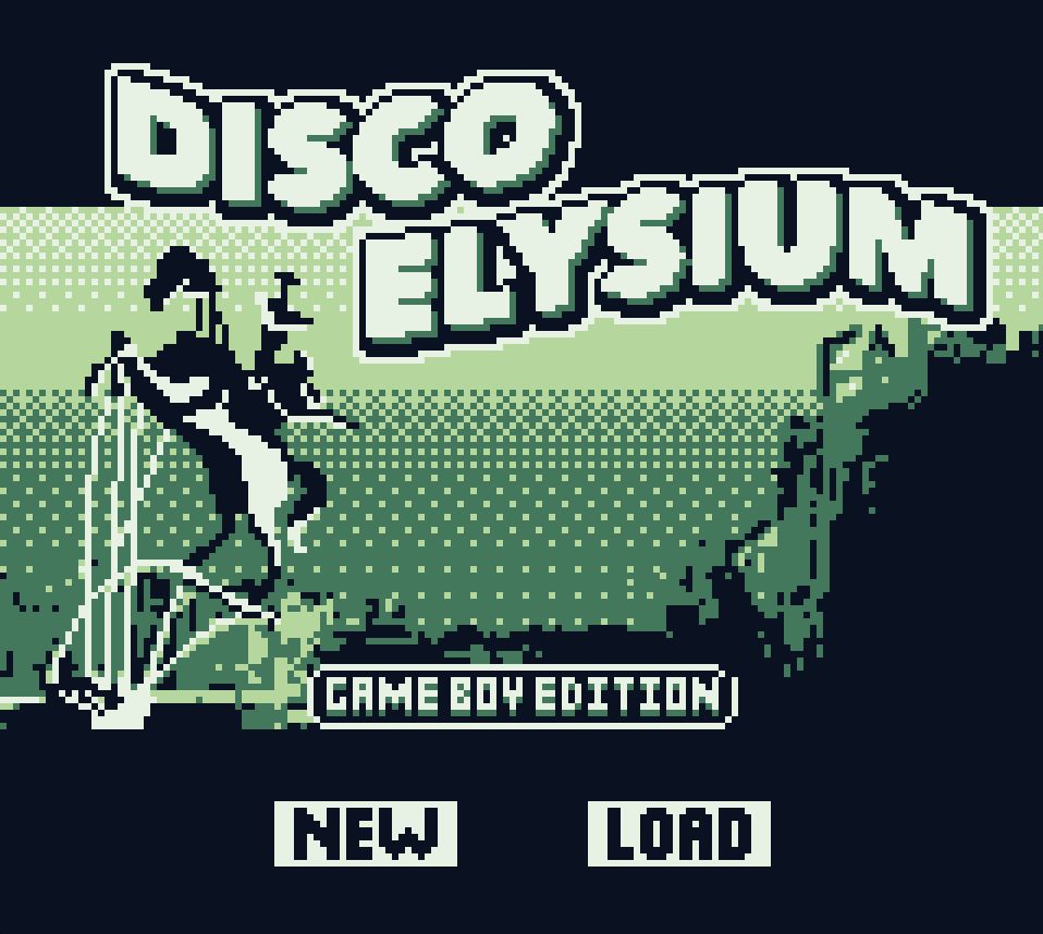 Disco Elysium Game Boy edition.