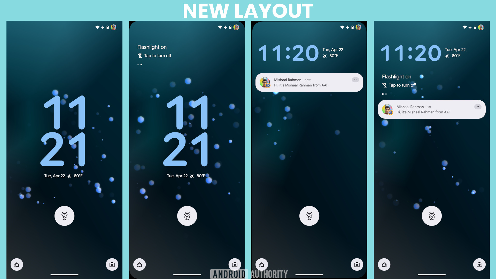 New Lock Screen At A Glance Layout