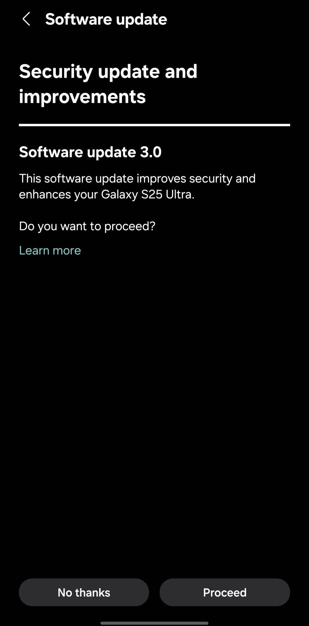 Galaxy S25 Ultra April 2025 One UI 7 update for US users