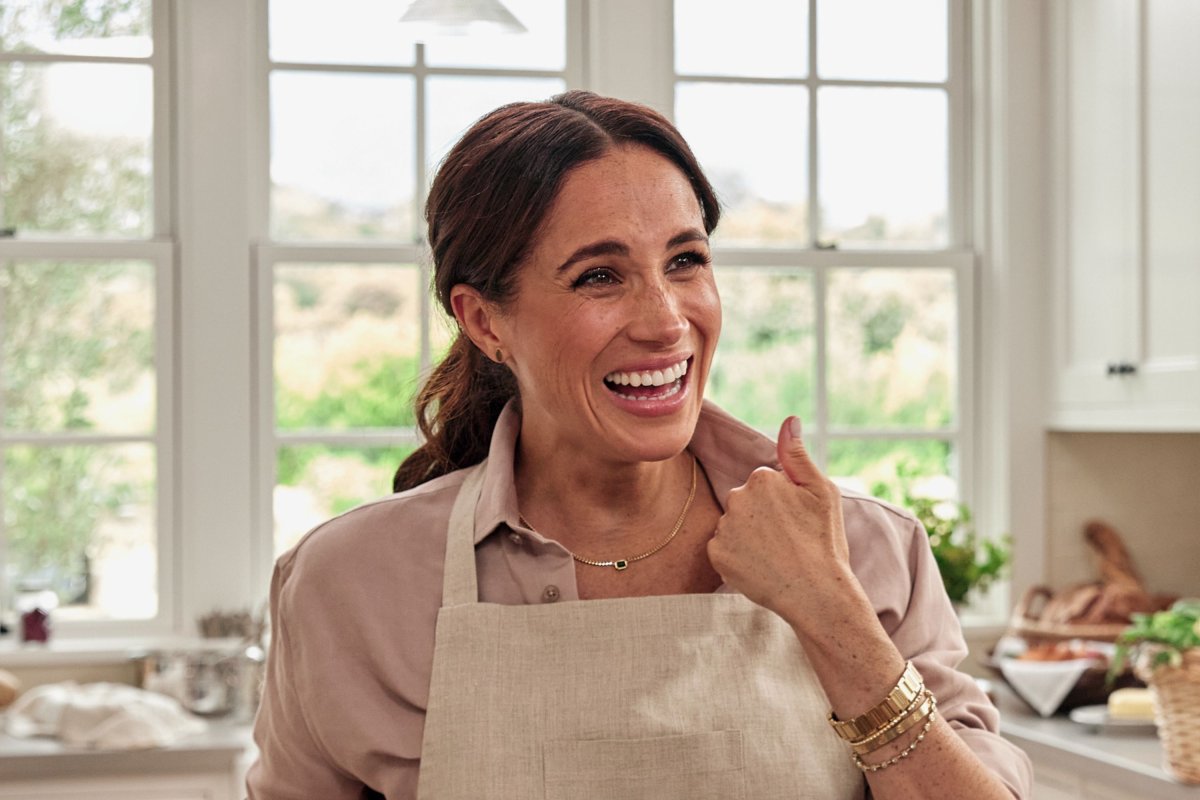 Meghan Markle Smiles on Cooking Show